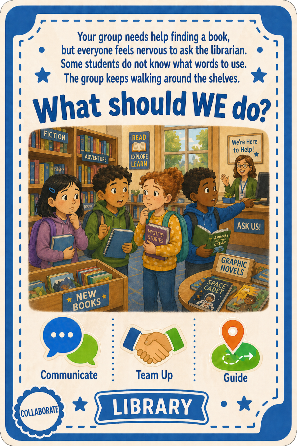 Library cooperative challenge card